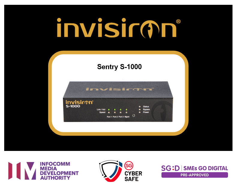 Invisiron cyber defence product and grant visual.