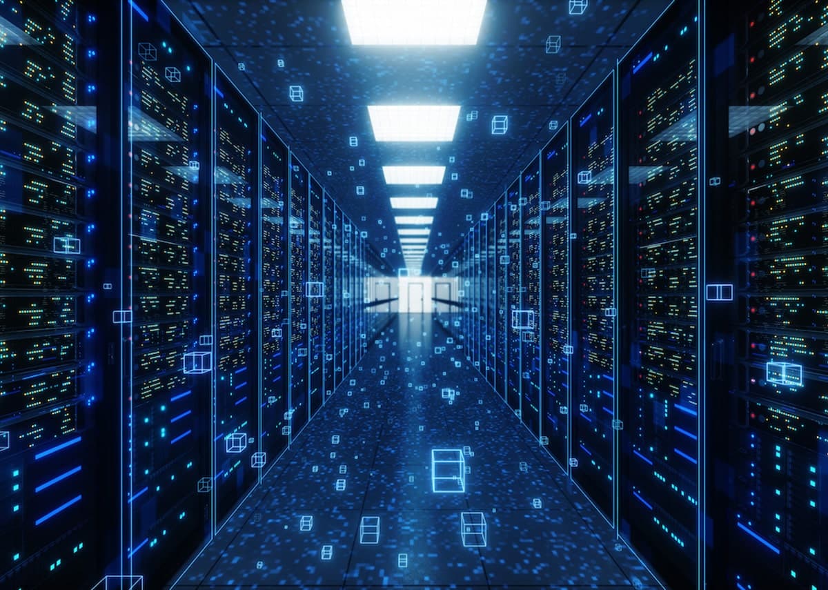 Server infrastructure representing high-performance scalable video analytics.