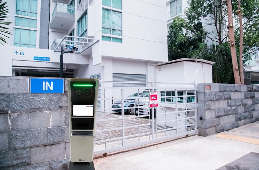 Visitor management system at a residential access point.
