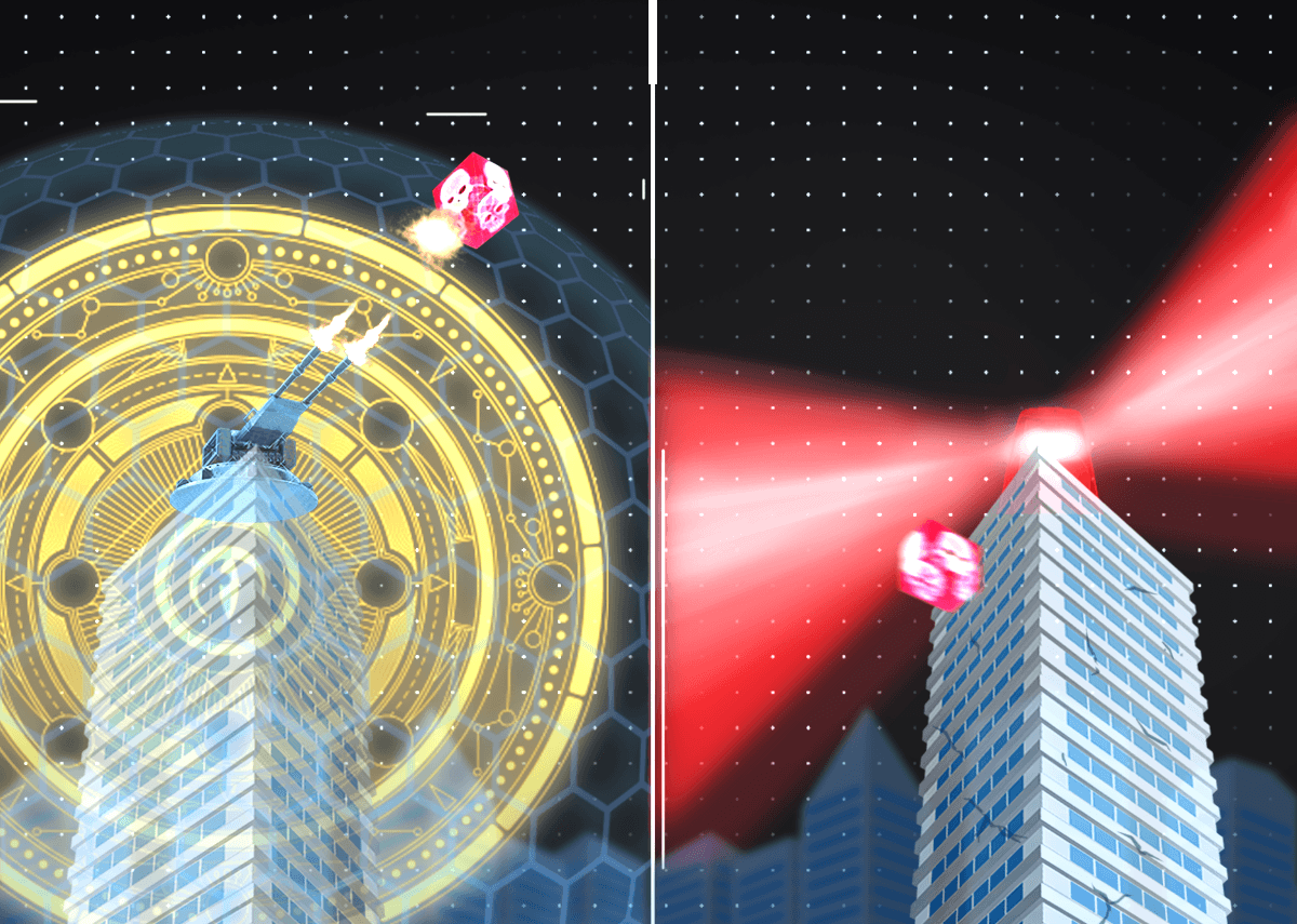 Graphic illustrating proactive defence and blocking threats at the perimeter.