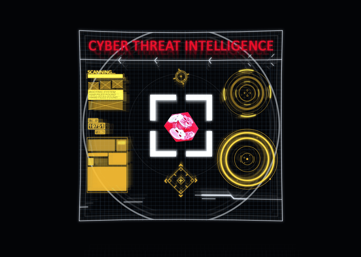 Graphic representing sophisticated cyber threat intelligence engines.