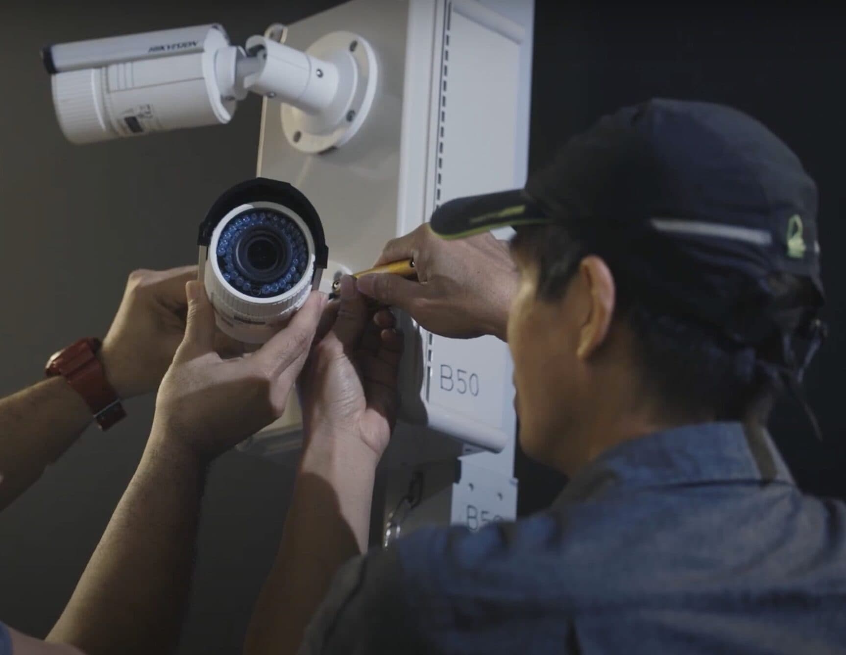 Installation and maintenance of security camera systems.